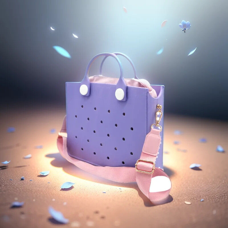 Pehmest kummist naiste õlakott Värviline moodne rannakäekott naistele, mis sobivad isikupärastatud kottivõlusid suvestiilis ostukotid