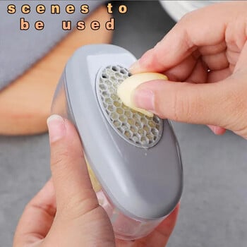 Εγχειρίδιο 2-σε-1 Garlic Slicer Small Household Garlic Smasher Cooking Tool Pressing Garlic Grinding Triter Gadgets κουζίνας και