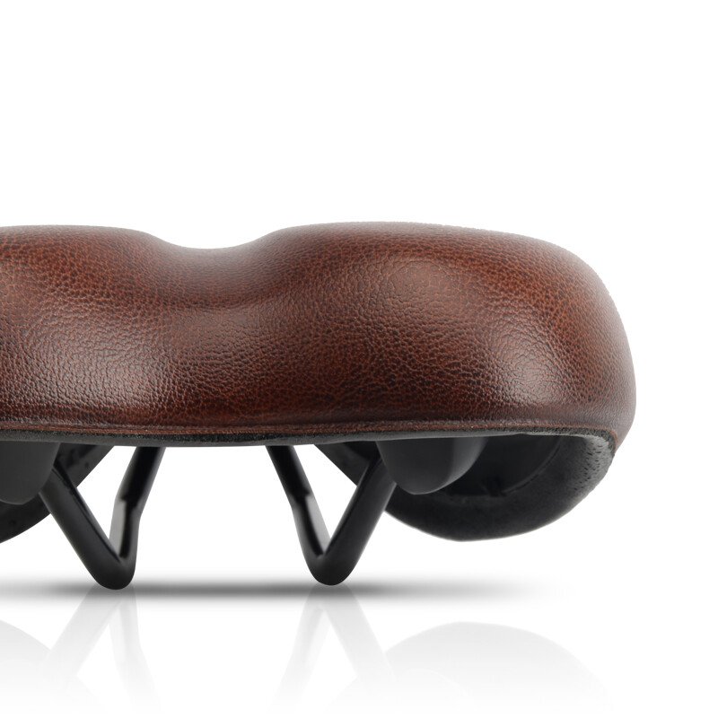 Vintage dviračio balnelis, patogus storas, minkštas amortizatorius dviračio sėdynė PU odinė kempinė, atspari smūgiams kalnų dviračių pagalvėlė