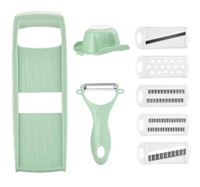 5 viename Bulvių pjaustymo mašina Smulkintuvas daržovių smulkintuvas Namų virtuvė Daugiafunkcis ridikėlių grandiklis grubus oblius