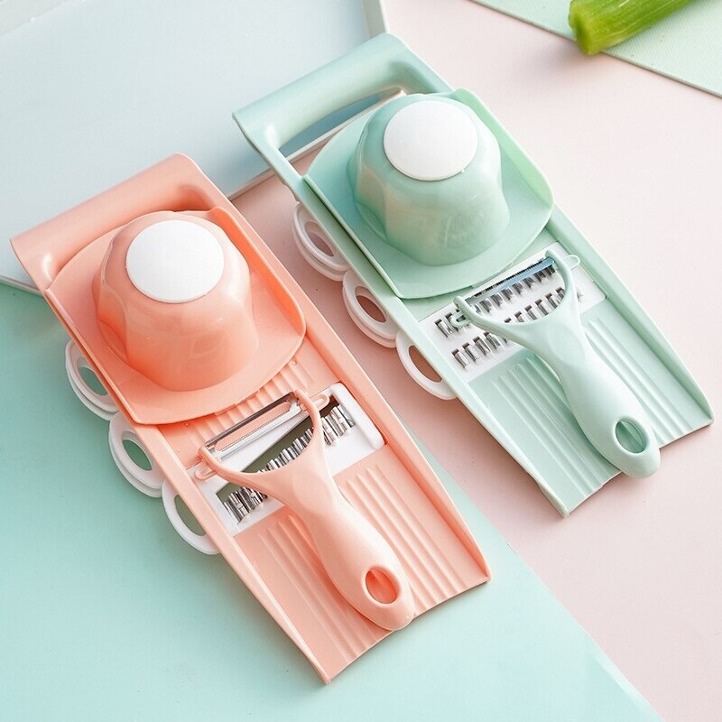 5 viename Bulvių pjaustymo mašina Smulkintuvas daržovių smulkintuvas Namų virtuvė Daugiafunkcis ridikėlių grandiklis grubus oblius