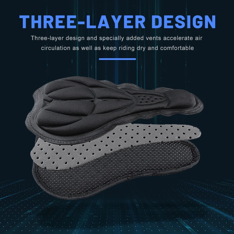 X-TIGER dviračio balnelio užvalkalas dviračio pastorintas minkštas dviračio sėdynės kilimėlis 3D kempinės polimeras, smūgiams atsparus dviračio balnelio užvalkalas