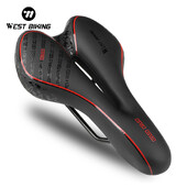 WEST BIKING MTB Gel Comfort Bicycle Saddle Foam Road Bike Ανώδυνο κάθισμα PU Δερμάτινο Ευέλικτο ποδηλατικό BMX Ανταλλακτικά ποδηλάτου σέλας
