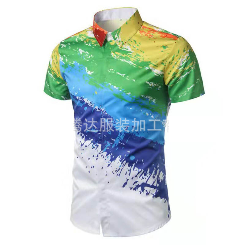 Nauji vasaros laisvalaikio mados atvartas trumpomis rankovėmis rašalo purslų grafiti marginti marškinėliai 