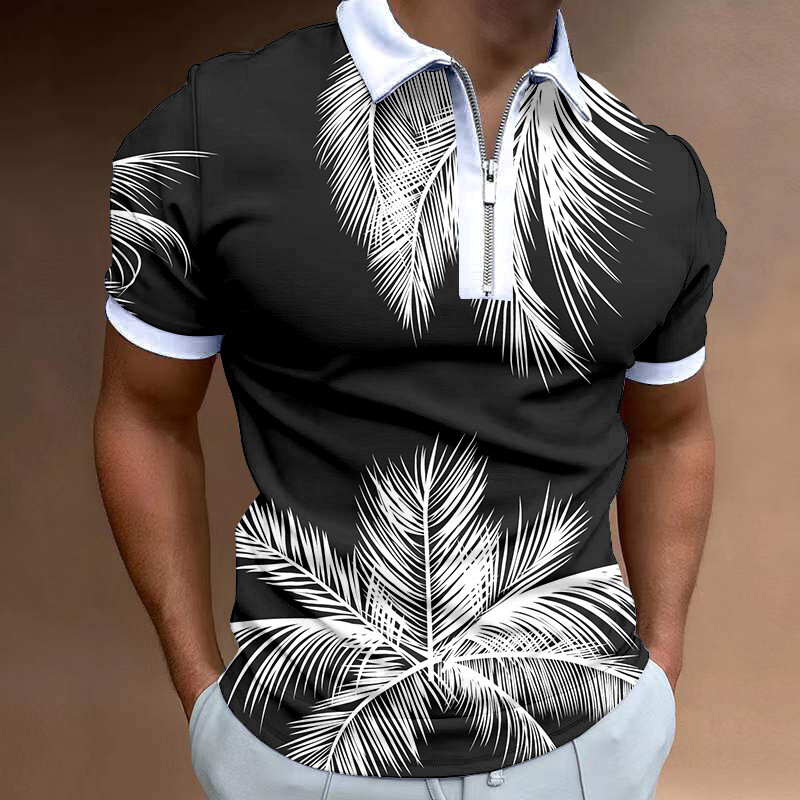 2023 m. nauji Europos ir Amerikos tarpvalstybiniai vyrų laisvalaikio 3D skaitmeninio spausdinimo laisvi trumpomis rankovėmis POLO marškinėliai 