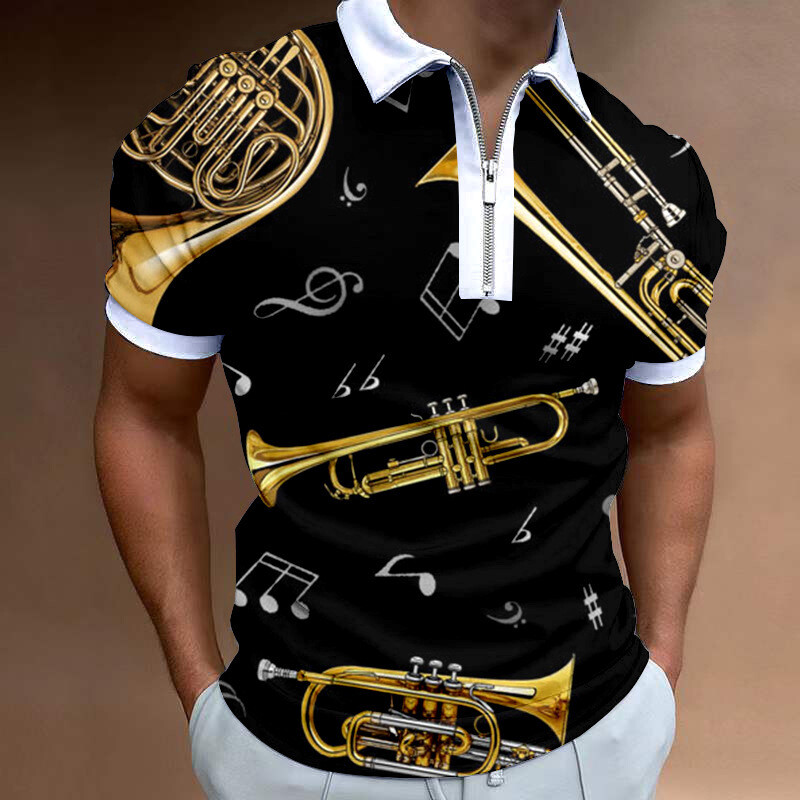 2023 m. nauji Europos ir Amerikos tarpvalstybiniai vyrų laisvalaikio 3D skaitmeninio spausdinimo laisvi trumpomis rankovėmis POLO marškinėliai 