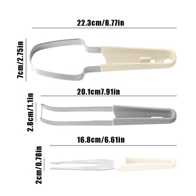 Κόφτης καρπούζι από ανοξείδωτο χάλυβα Καρπούζι Πιρούνι κοπής Εργαλείο κοπής φρούτων Εργαλεία σκάλισμα φρούτων Σετ σπαστής φρούτων για φρούτα