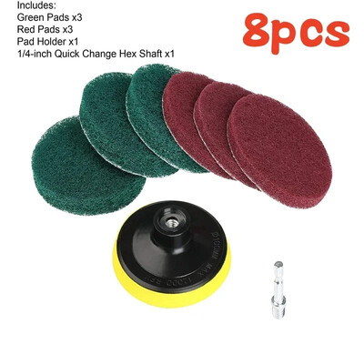 Elektrinių grąžtų šepečių rinkinys Elektrinio valymo šepečio įrankis, skirtas automobilių plytelėms Vonios šepetys Vonios kambario virtuvės Plastikiniai šveitimo šepečiai