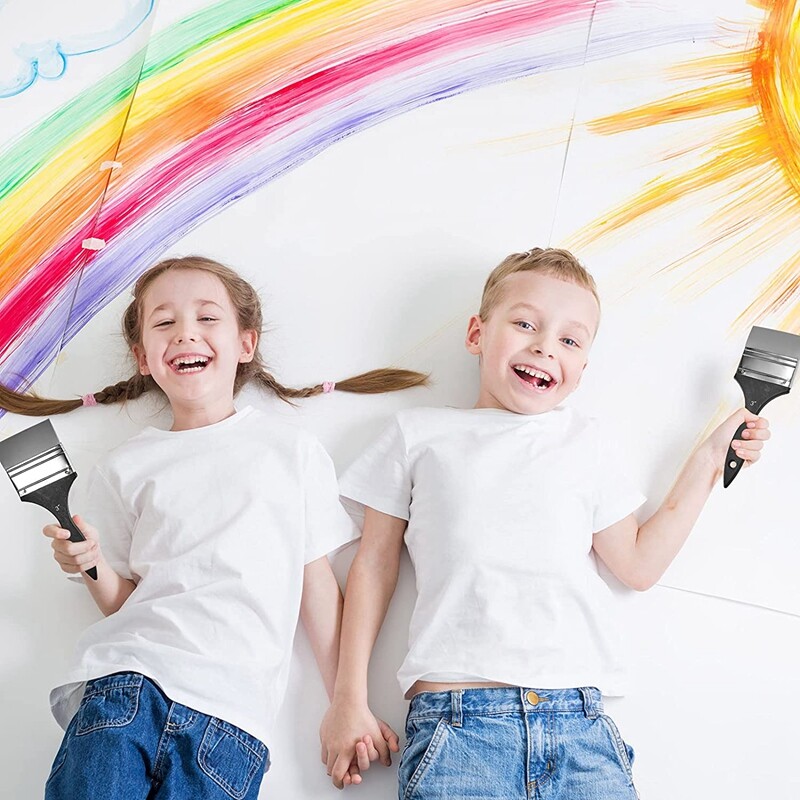 Silikono spalvos formavimo šepetys Platus tvirtas plokščias silikoninis dažų šepetys Lankstus akrilo ir vandens pagrindo dažymo įrankis