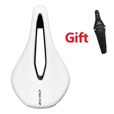 ec90 Minkštas silikagelis dviračio balnelis PU oda Patogus plentas kalnų dviračio sėdynės pagalvėlė, atspari smūgiams priekinės sėdynės kilimėlis 143/155 mm