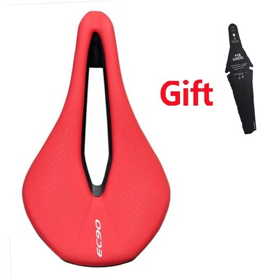 ec90 Minkštas silikagelis dviračio balnelis PU oda Patogus plentas kalnų dviračio sėdynės pagalvėlė, atspari smūgiams priekinės sėdynės kilimėlis 143/155 mm