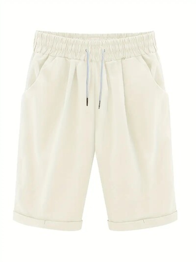 Γυναικείο καλοκαιρινό σορτς με κορδόνια περίσφιξης casual σορτς υπαίθριο χαλαρό παντελόνι παραλίας γυναικείο σορτς με ελαστική ζώνη που αναπνέει