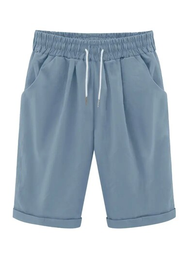 Γυναικείο καλοκαιρινό σορτς με κορδόνια περίσφιξης casual σορτς υπαίθριο χαλαρό παντελόνι παραλίας γυναικείο σορτς με ελαστική ζώνη που αναπνέει