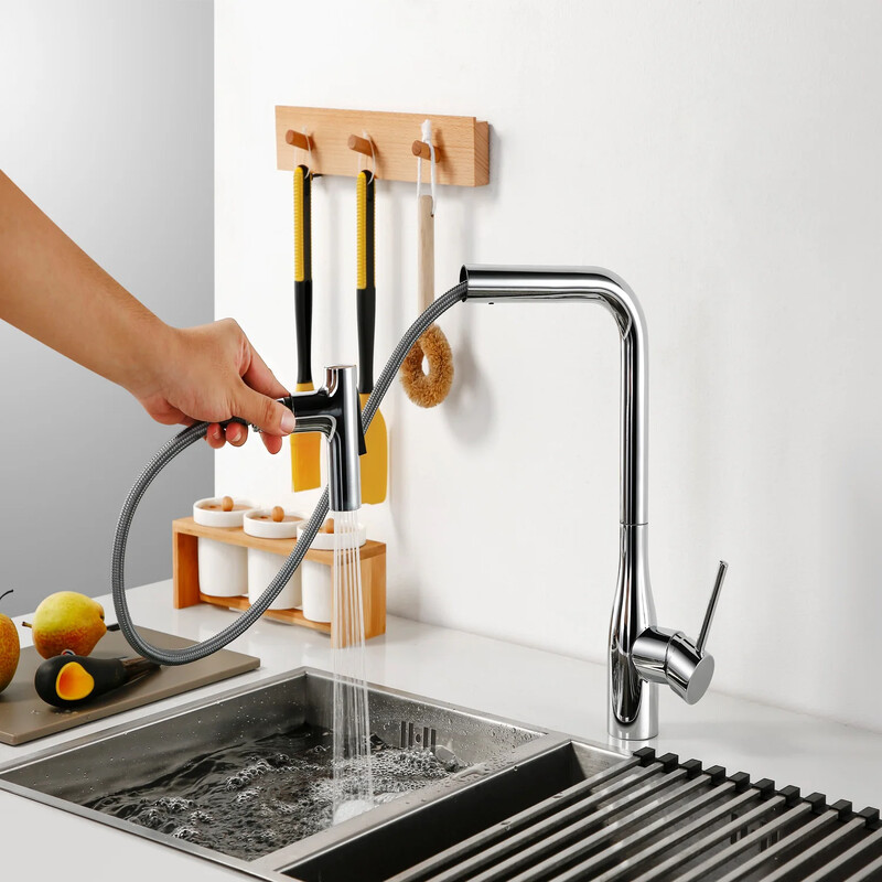 180/300cm F1/2 M15*1 Zamjensko crijevo za slavinu Brzo spojno crijevo za izvlačenje Najlonska cijev za crijevo Sivi/crni tuš Kuhinjski dodaci