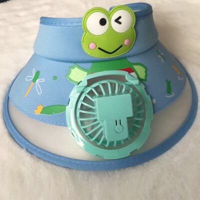 Päikesevisir koos ventilaatoriga lastele Päikesesirmi müts koos ventilaatoriga ventilaatoriga 3 käiguga tuulekiirus ja USB laetav suure ala päikesekaitse