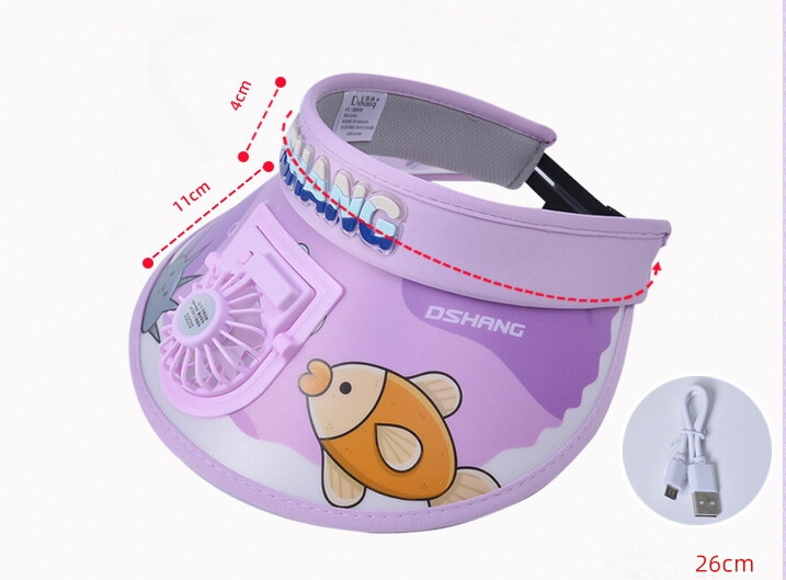 Juokinga vasaros kepurė vaikams Animacinio filmo kepurė nuo saulės su „Fan Peak Cap Beanie“ Vaikams berniukams Mergaitėms Apsauga nuo saulės Kepurės tuščiavidurės kepurės