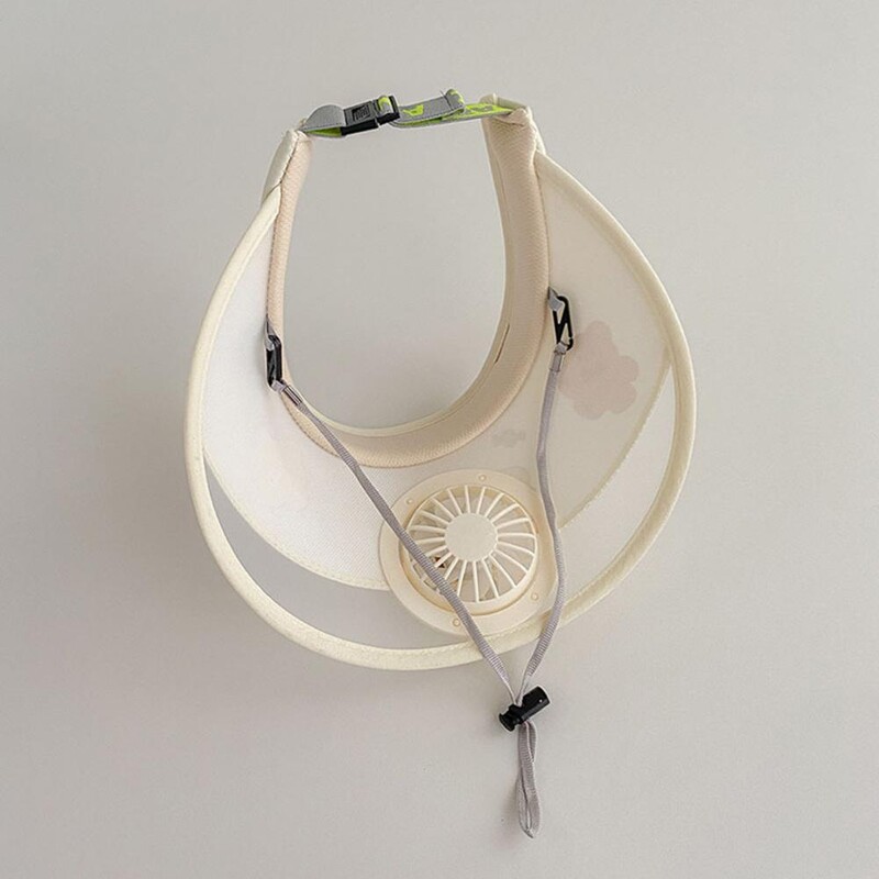 Laste jahutusventilaator Laia äärega tühi katusevisiir Tüdrukute Poistele Reguleeritav päikesemüts Suvine Õues Matka Reisivisiir