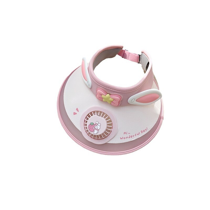 Korea beebimüts ventilaatoriga multifilmi päikesemüts poistele tüdrukutele rannareisid lastele rannamüts Reguleeritavad päikesekaitsetarvikud