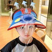 Vaikiška vasarinė kepurė nuo saulės aušinanti įkraunama aušinimo ventiliatorinė kepurė nuo saulės Skrybėlė nuo saulės Vasarinė beisbolo kepurė tuščia viršutinė lauko kepurė nuo saulės