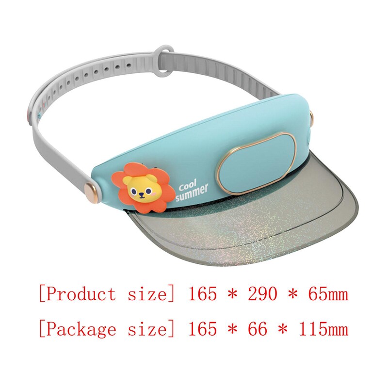Jahutusventilaatorimüts visiiriga reguleeritava pea ümbermõõduga lastele Kaasaskantav telkimis miniventilaator USB-müts Ventilaator jahutus suveks