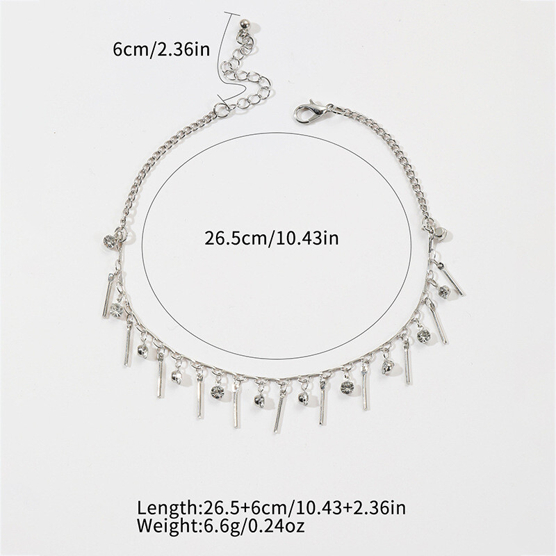 Otprema gležnjača s kićankama u korejskom stilu za žene na plaži, jednostavna dvoslojna gležnjača s privjeskom