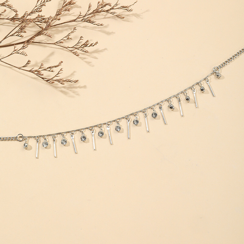 Otprema gležnjača s kićankama u korejskom stilu za žene na plaži, jednostavna dvoslojna gležnjača s privjeskom