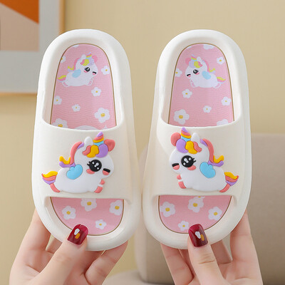 Καλοκαιρινό κινούμενα σχέδια Παιδικές παντόφλες για κορίτσι Παντόφλα μονόκερος Παιδικά χαριτωμένα παπούτσια μπάνιου εσωτερικού σπιτιού για αγόρι δεινόσαυρος Σαγιονάρες Einhorn