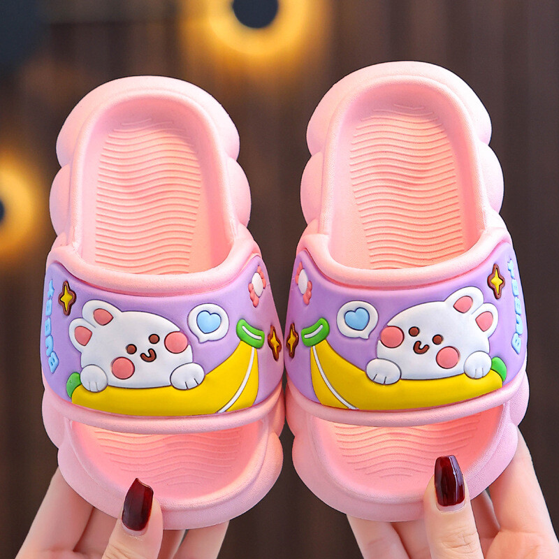 Laste sussid Lastele Suvised Tüdrukud Multifilmid Jänku dinosaurus libisemiskindlad pehmed tallad lastele Siseruumides Kodu Poistele Väikelaste Babysandaalid