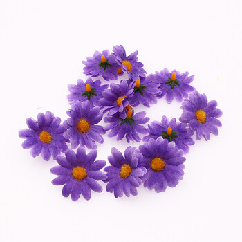 Cross Border 4cm 50 Silk Flowers Πολύχρωμα Ηλίανθος Μικρό Χρυσάνθεμο Τεχνητό Λουλούδι DIY Αξεσουάρ Διακόσμηση σπιτιού γάμου