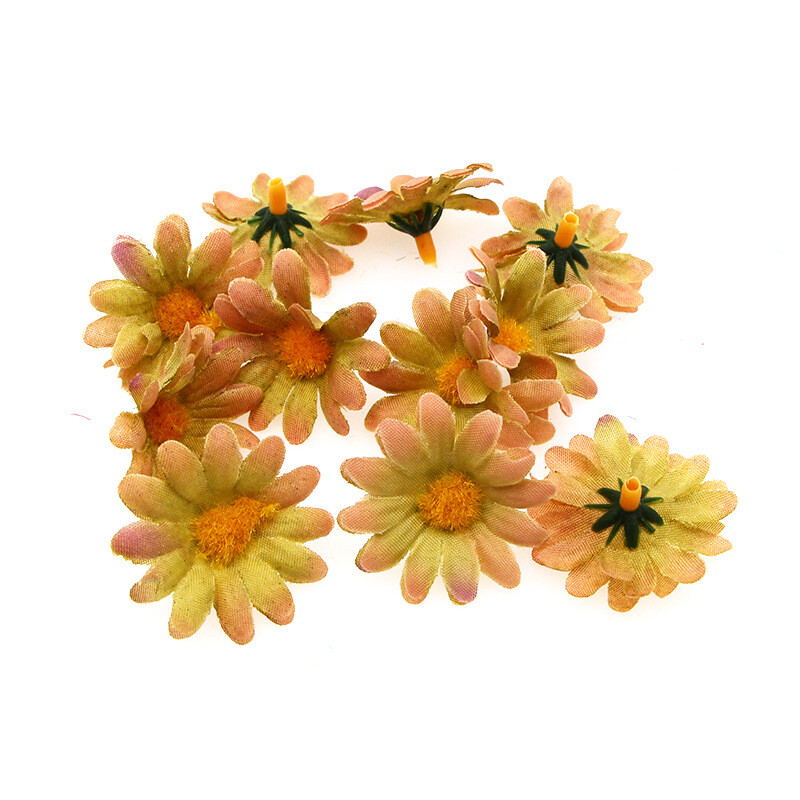 Cross Border 4cm 50 Siidlilled Mitmevärviline päevalill Väike krüsanteem Kunstlill DIY Aksessuaarid Pulmade kodukaunistus