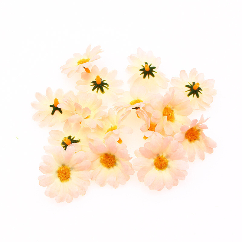 Cross Border 4cm 50 Siidlilled Mitmevärviline päevalill Väike krüsanteem Kunstlill DIY Aksessuaarid Pulmade kodukaunistus