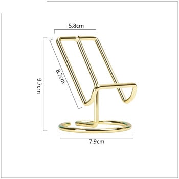 Стойка за мобилен телефон Golden Iron Plating Lazy Stand Tablet Support Clip Nordic Photo Frame Държач за фото карта