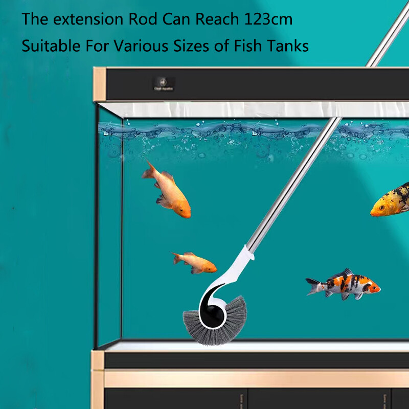 58/93/123 cm ilga rankena Patvarūs valymo šepečiai Plastikiniai akvariumo stiklo dumblių valiklis Kampų tarpų valymo priemonės Namams