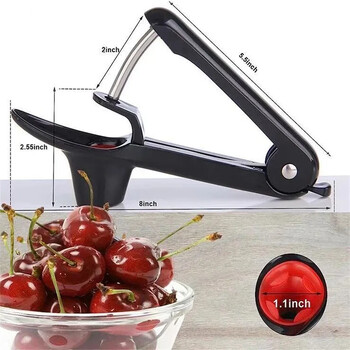 Νέο 5\'\' Cherry Fruit Kitchen Pitter Remover Olive Corer Remove Pit Tool Seed Gadge Εργαλεία για φρούτα και λαχανικά Cherry Pitter