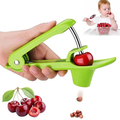 Νέο 5`` Cherry Fruit Kitchen Pitter Remover Olive Corer Remove Pit Tool Seed Gadge Εργαλεία για φρούτα και λαχανικά Cherry Pitter