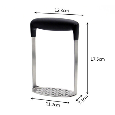 Nerūdijančio plieno bulvių stūmiklis Presuotų bulvių grūstuvės tyrės vaisių sulčių gaminimo aparatas Sklandžiai trintų bulvių grūstuvas virtuvės įtaisas