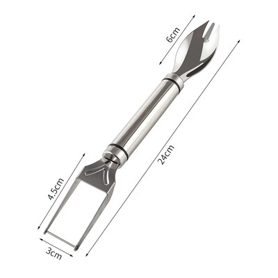 2 viename arbūzo šakutė vaisių pjaustyklė Antikorozinis nerūdijančio plieno melionų kaušeliai Skirstyklė Salotų peilis Virtuvės daržovių įrankiai