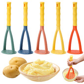 Rankinis plastikinis bulvių grūstuvas Ergonomiška rankena Daugiafunkcis bulvių smulkintuvas, skirtas bulvių morkų moliūgams