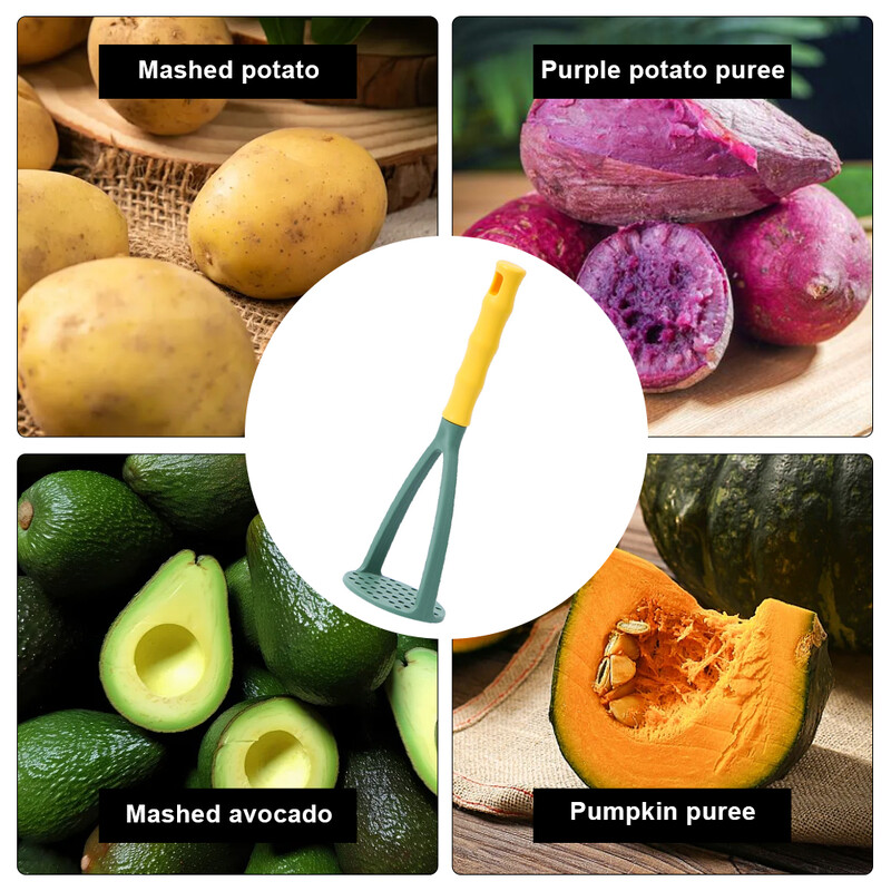 Rankinis plastikinis bulvių grūstuvas Ergonomiška rankena Daugiafunkcis bulvių smulkintuvas, skirtas bulvių morkų moliūgams