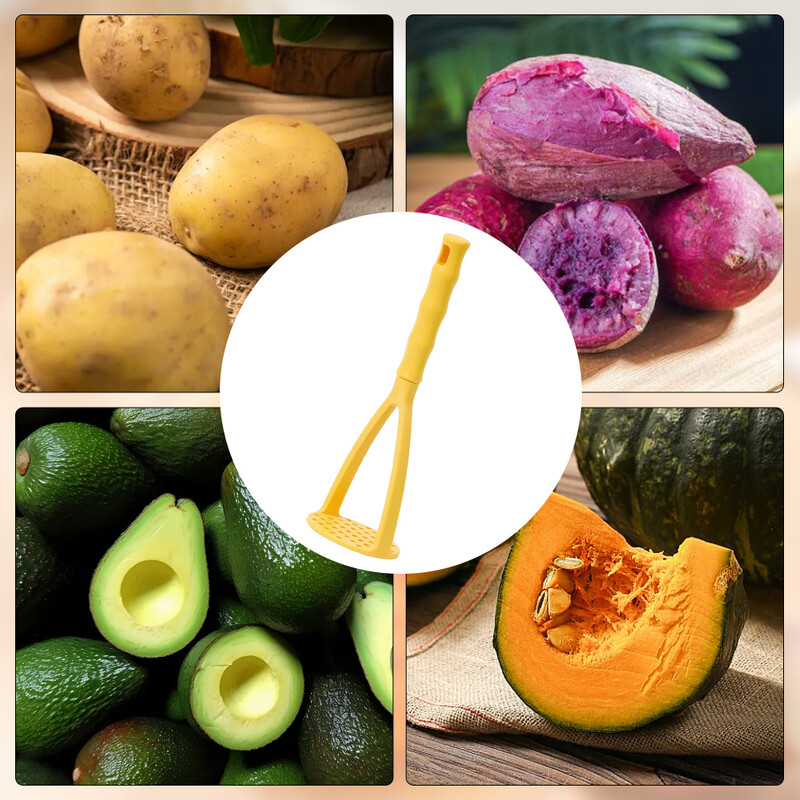 Rankinis plastikinis bulvių grūstuvas Ergonomiška rankena Daugiafunkcis bulvių smulkintuvas, skirtas bulvių morkų moliūgams