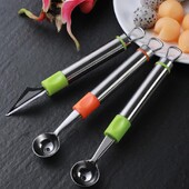 Dvigubos galvutės nerūdijančio plieno drožyba peilis vaisius arbūzas ledų baleris kaušeliai šaukštai namų prietaisai virtuvės priedai