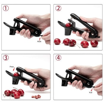 Cherry Pitters Αξεσουάρ κουζίνας Cherry Core Dese Seed Device Useful Olives Go Πυρηνική συσκευή Pitter Plastic Fruits Gadgets