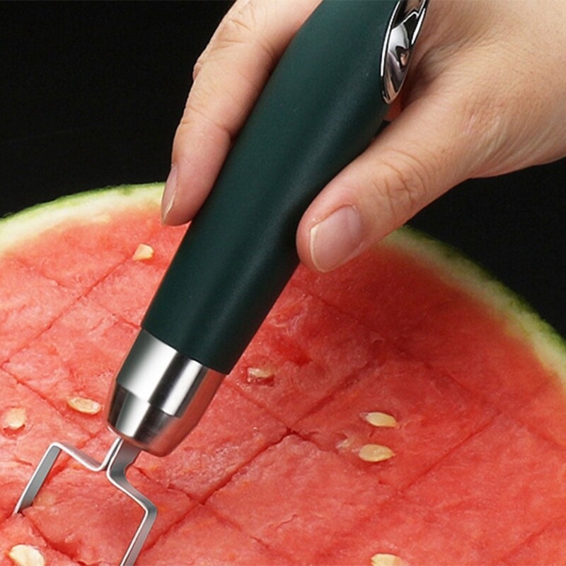Naujas arbūzų pjaustymo artefaktas Naujas vaisių daliklis Arbūzų pjaustymo kubeliais įrankiai