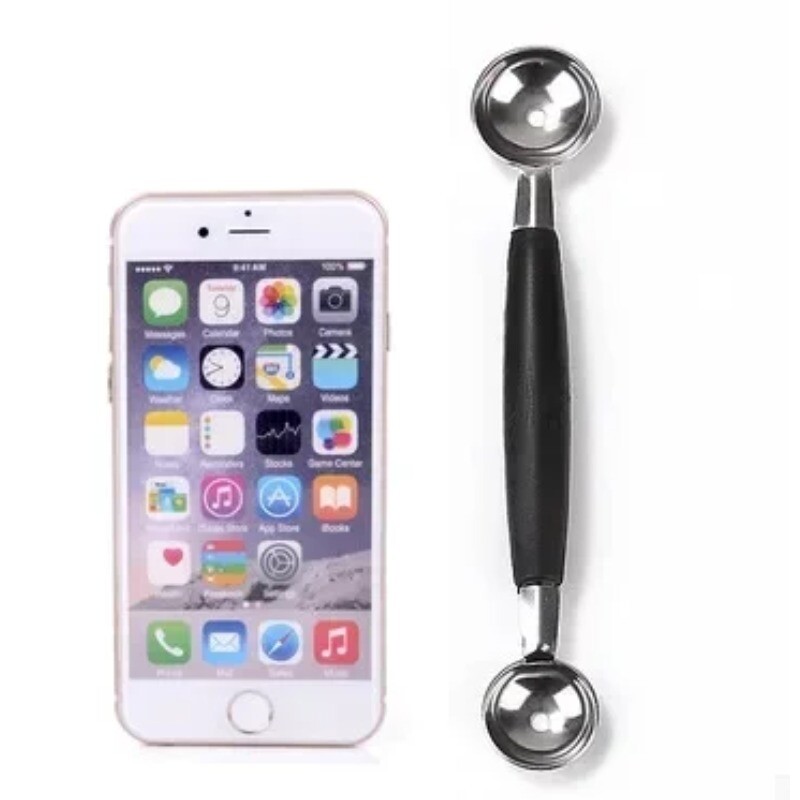 Melionas Arbūzas Kamuoliukas Kaušelis Vaisių Šaukštas Ledų Sorbetas Nerūdijančio plieno Dvipusis kepimo įrankis Virtuvės priedai Įtaisai