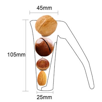 Клещи за лешник Орех Отварачка за черупки Резачка Скоба Клещи Метални трошачи за гайки Цинкова сплав Форма на фуния Quick Chestnut Gadgets Щипка