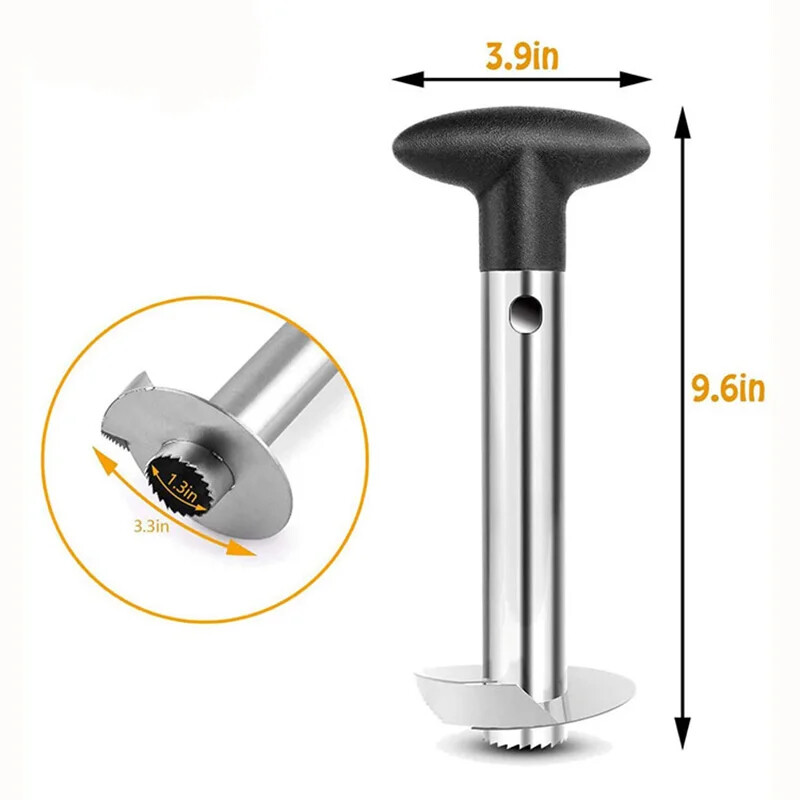 Nerūdijančio plieno pjaustyklės ananasų šerdies spiralinis pjaustytuvas Vaisių šerdies skutiklis stiebo nuėmimo peiliukai, skirti buitiniams virtuvės įrankiams pjaustyti