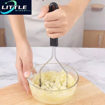 Εγχειρίδιο από ανοξείδωτο χάλυβα Potato Masher Ricer Potatoes Crusher Fruit Vegetable Mud Pressure Potato Tools Kitchen Gadgets