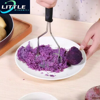 Εγχειρίδιο από ανοξείδωτο χάλυβα Potato Masher Ricer Potatoes Crusher Fruit Vegetable Mud Pressure Potato Tools Kitchen Gadgets