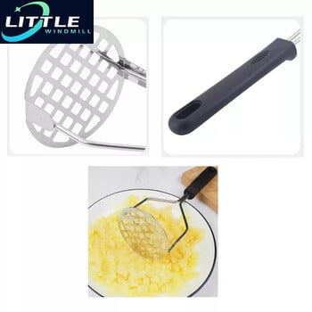 Εγχειρίδιο από ανοξείδωτο χάλυβα Potato Masher Ricer Potatoes Crusher Fruit Vegetable Mud Pressure Potato Tools Kitchen Gadgets