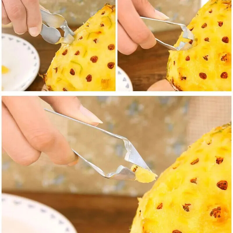Ananasų sėklų pašalinimo segtukas Praktiškas ananasų kasimo akių spaustukas Pagrindinis Daugiafunkcis vaisių skustukas virtuvės prietaisai